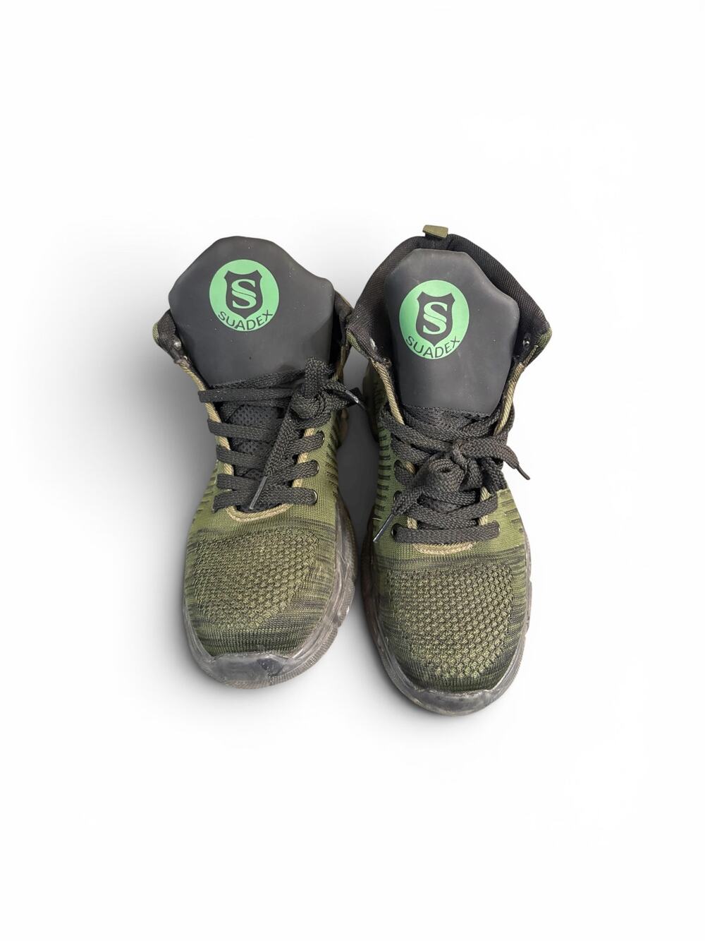 Suadex Steel Toe Safety Shoes Green Black Knit Work Boots Men 7 Women 8.5 EU‎ 39